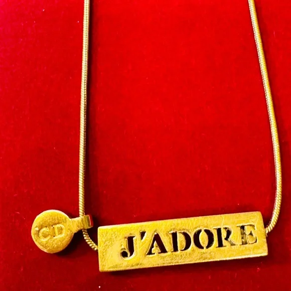 Dior Gold J'ADORE Pendant Necklace - Picture 3 of 15
